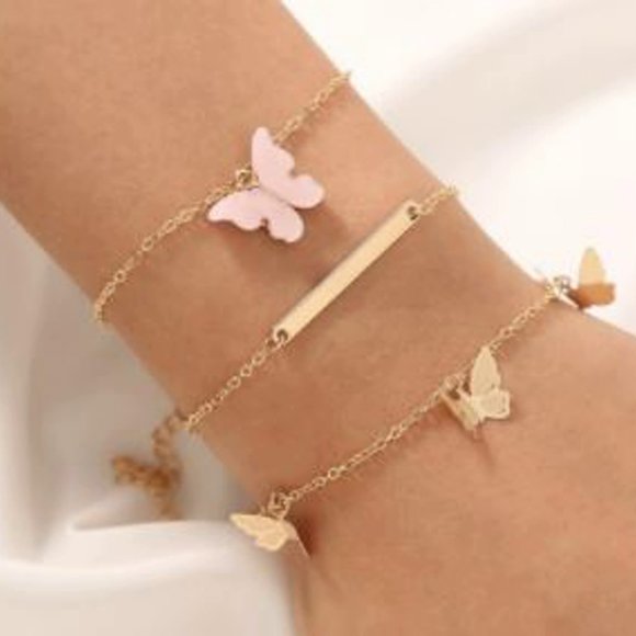 COPY - Multi-layered Butterfly Bracelet Set - Picture 3 of 3